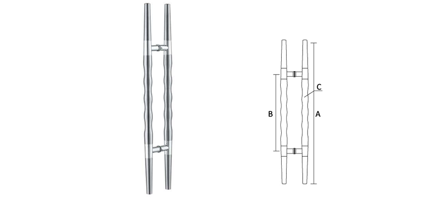 Glass Door handle,Stainless Steel
